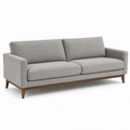 3-Sitzer-Sofa in Grau/Braun, 215 x 88 x 84 cm, Stoffbezug mit Holzgestell