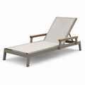 Verstellbare Aluminium-Gartenliege in Taupe, Beige und Braun, 195 x 70 x 102 cm